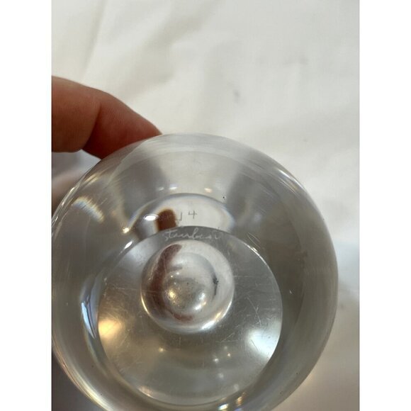 RARE STEUBEN SIGNED NUMBERED 14 CRYSTAL PERFUME BOTTLE ETCHED CHERUB IN STOPPER - Picture 3 of 16